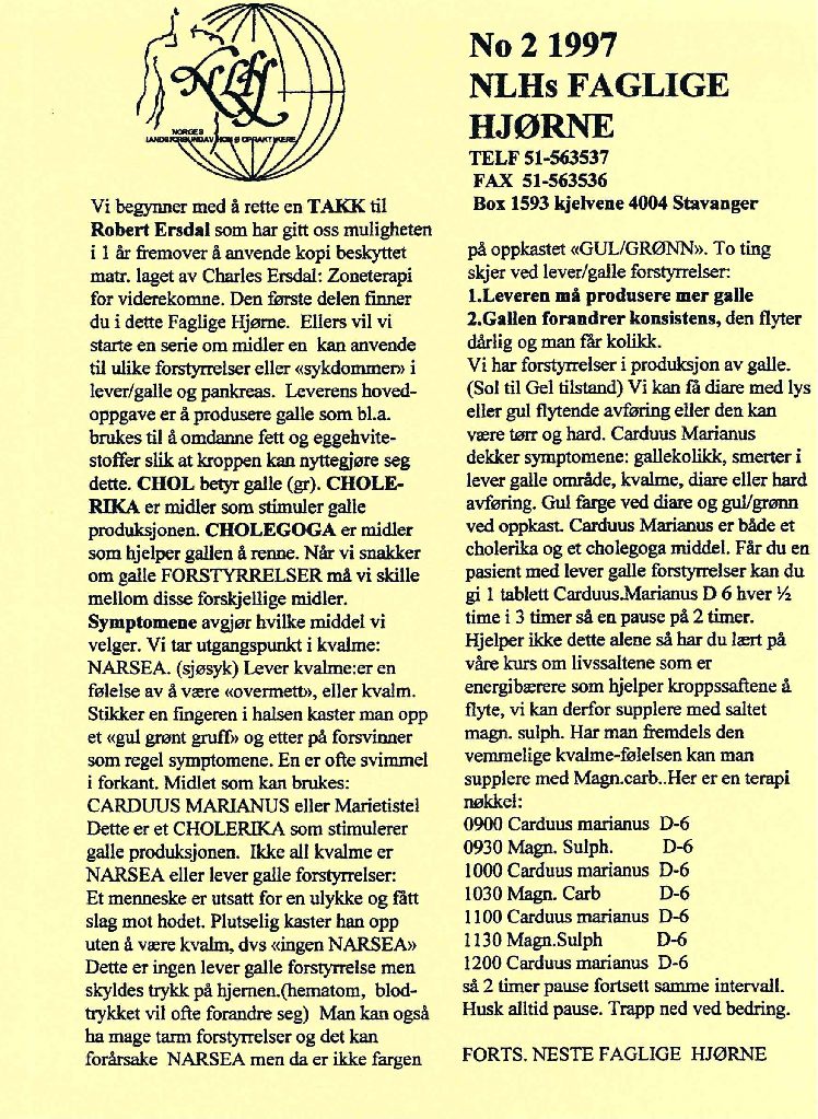 Faglig Hjørne nr. 2-1997