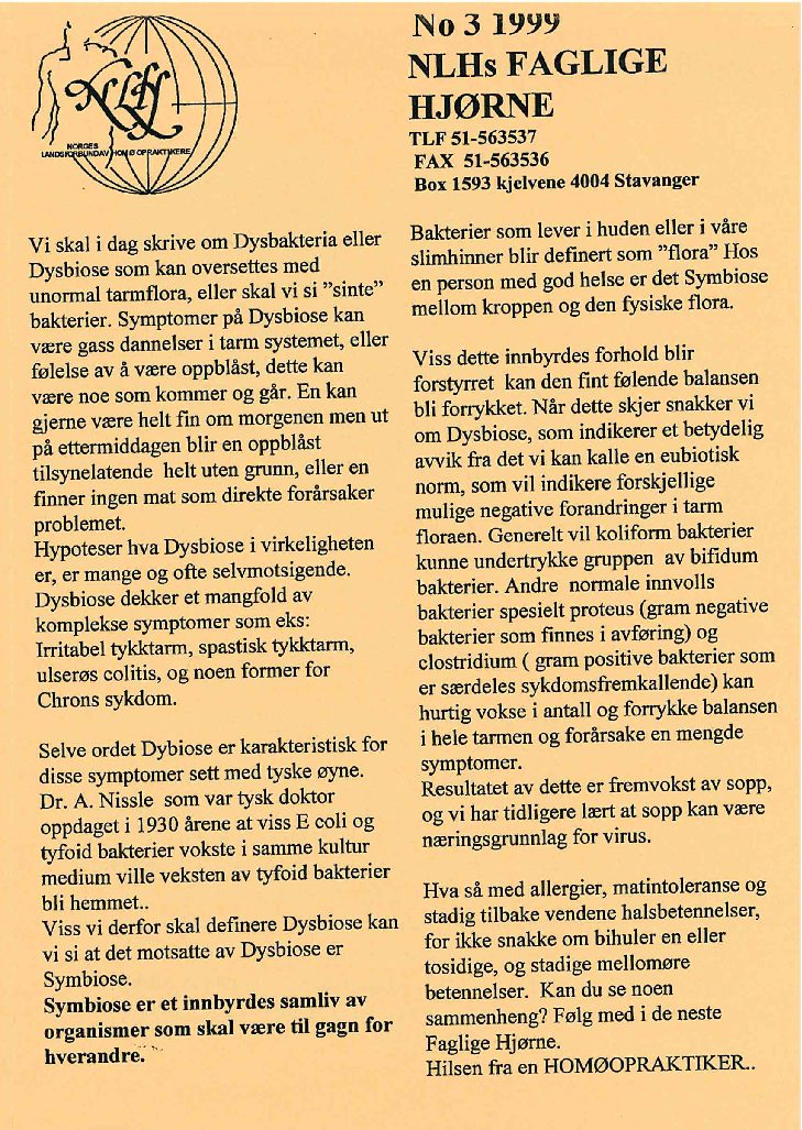 Faglig Hjørne nr. 3-1999