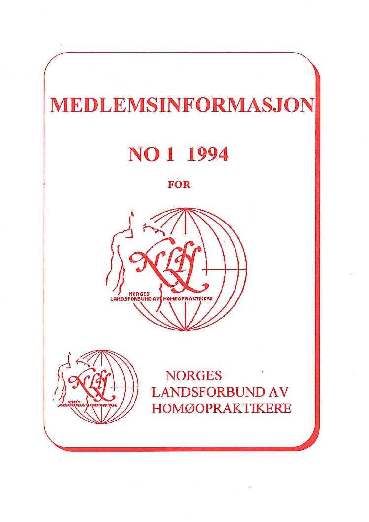 Medlemsinfo nr. 1-1994