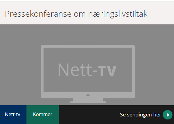 Pressekonferanse om nye næringslivstiltak